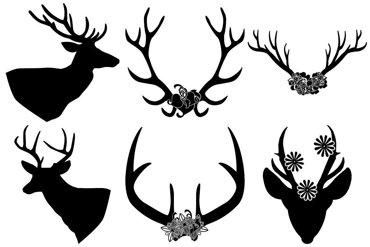 Deer & Deco Antlers AI EPS PNG, an Illustration by FrankiesDaughtersDesign (Photo 4 of 6)