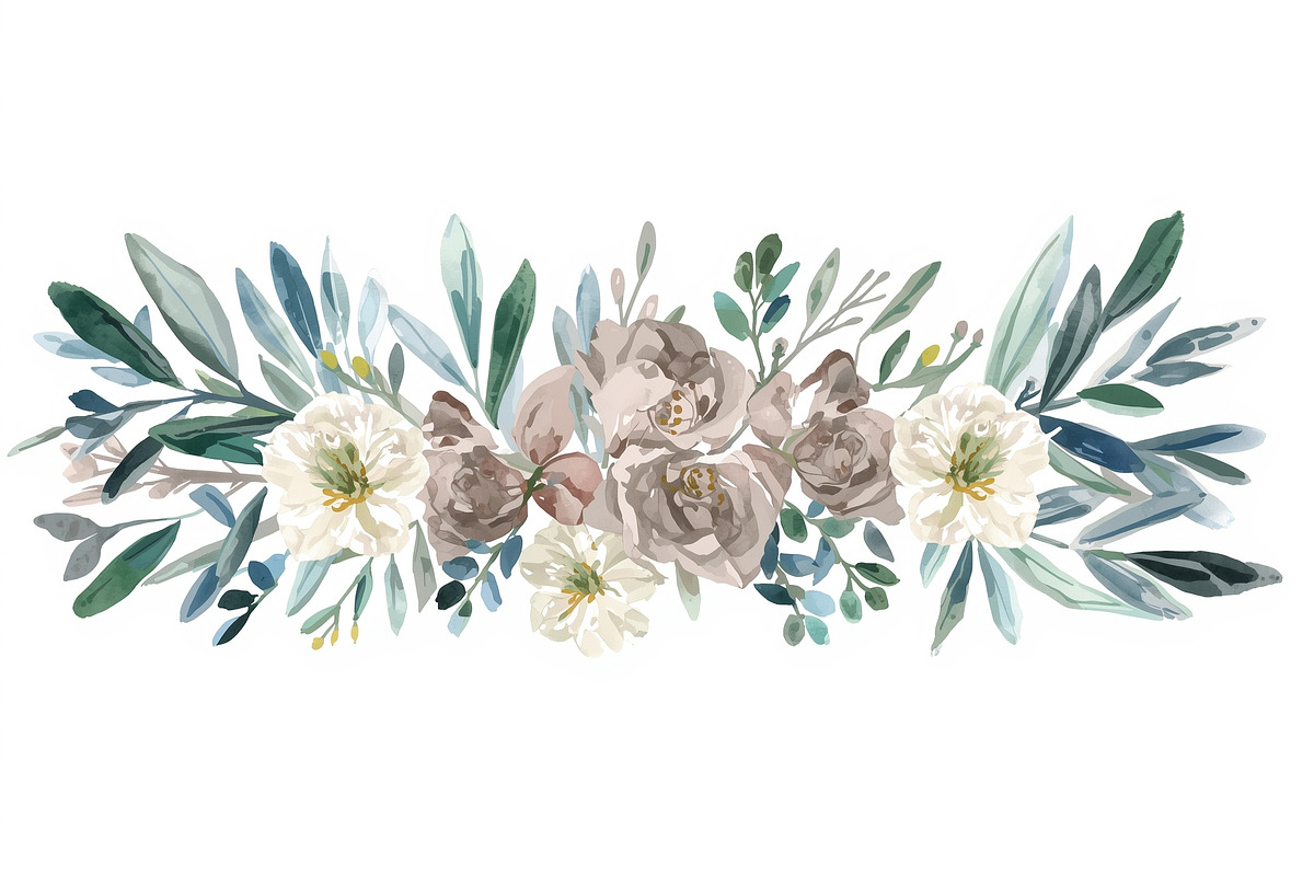 Rustic Orange Floral Set, an Illustration by Designer_Momina (Photo 2 of 16)