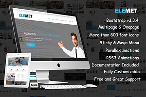 Elemet-HTML5 Bootstrap Template