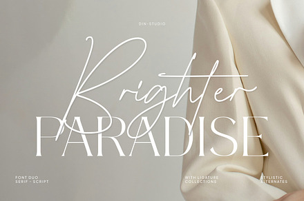 Brighter Paradise, a Serif Font by din-studio.com