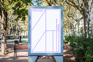 Barcelona City Outdoor Poster Mockup