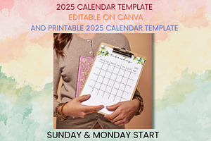 2025 Calendar Template - Canva