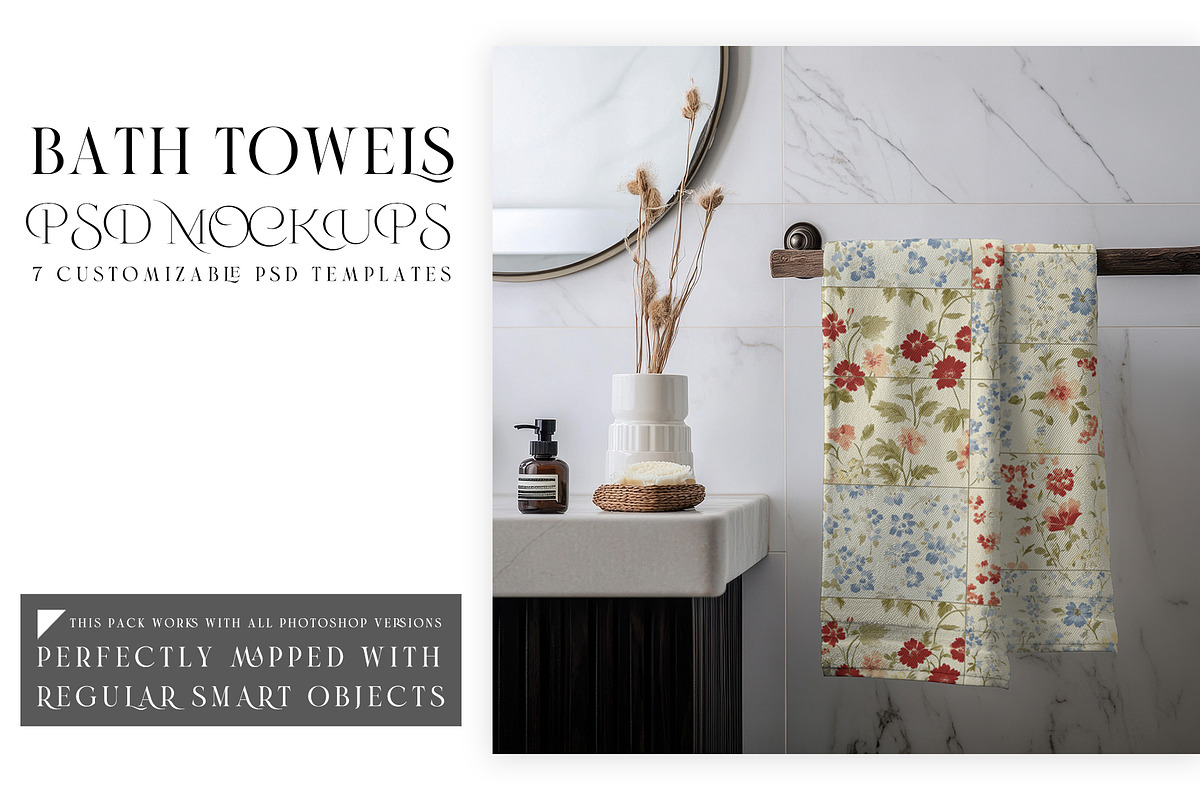 Bath Towels Mockups, a Merchandise Mockup by mock-ups (Photo 1 of 16)