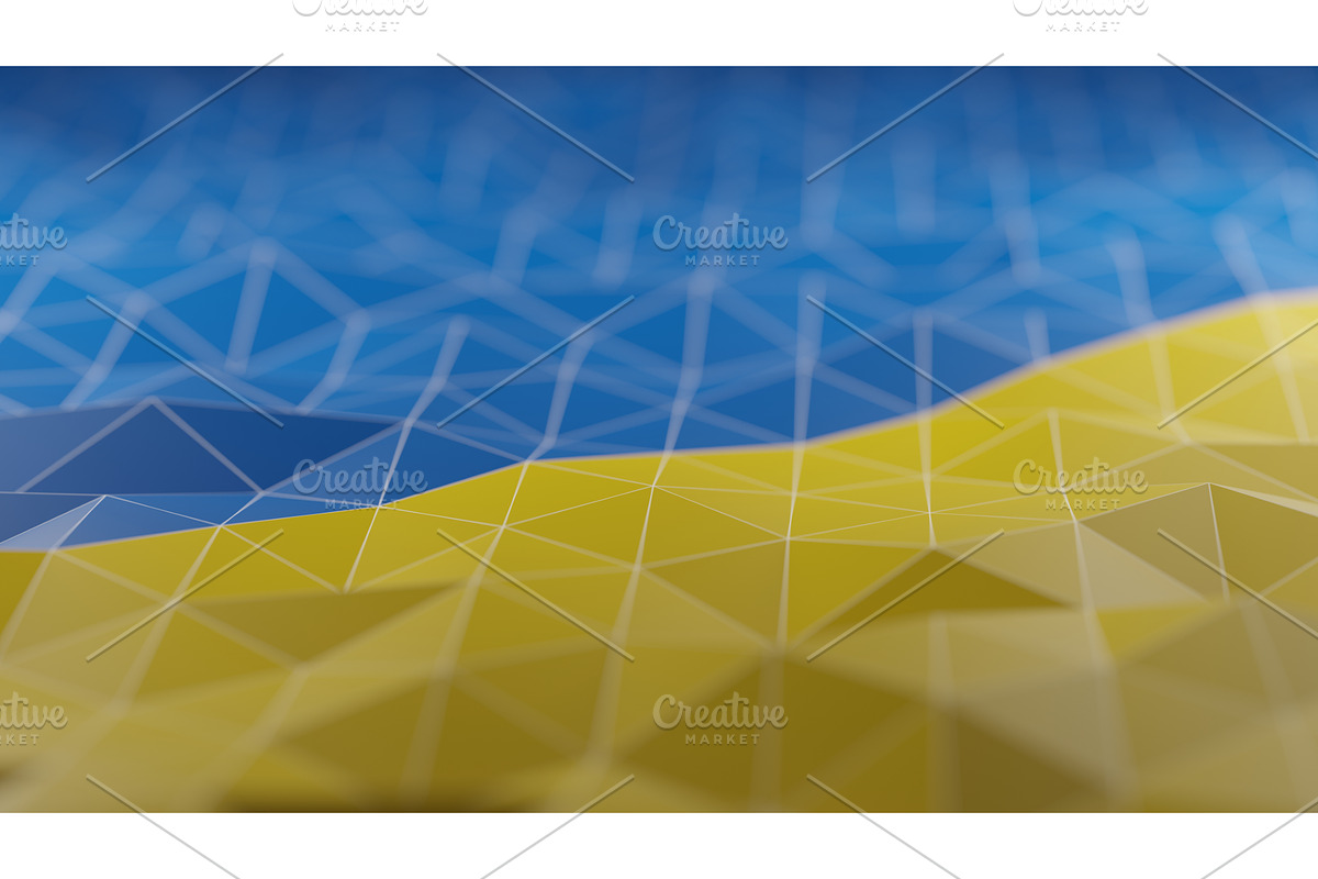 triangle texture ukraine flag colors, a Textures & Material 3D Model by Photo Drive Studio