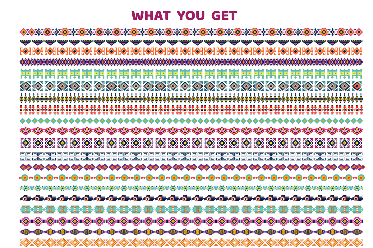 Tribal Illustrator Pattern Brushes, a Brush Add-On by ComelyPics Shop (Photo 2 of 7)