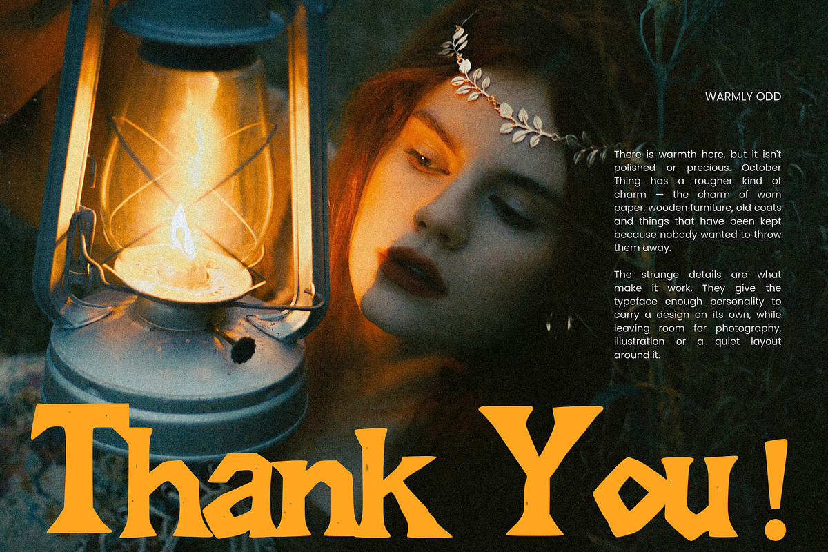 October Thing - Folk Display Serif, a Serif Font by foxsong (Photo 6 of 6)