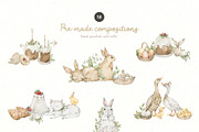 Happy Easter. Watercolor clipart, an Animal Illustration by Kreker Kate (Thumbnail 4 of 10)