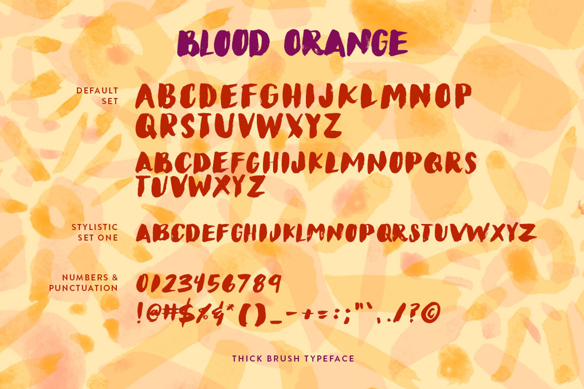 Blood Orange Brush Font preview 2