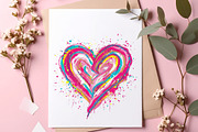 Colorful Brushstroke Valentines Png, an Illustration by SinaCreation (Thumbnail 9 of 11)