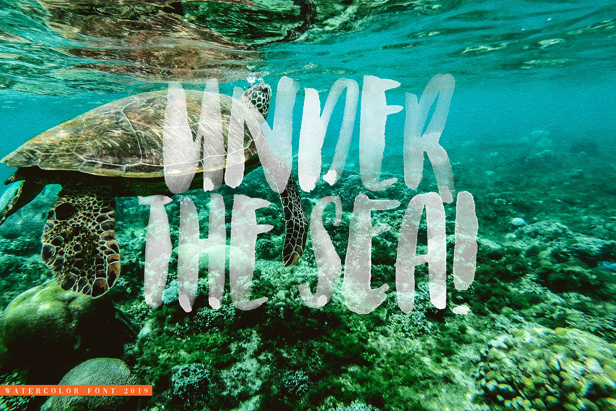 Watercolor Opentype-SVG Font preview 6