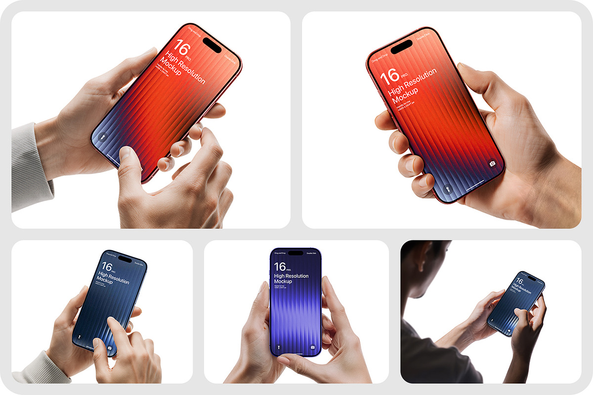 Holding iPhone 16 Pro Max Mockup, an iPhone Mockup by RamStudio2 (Photo 2 of 8)