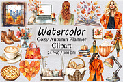 Cozy Autumn Planner Clipart, an Illustration by Design Market (Thumbnail 1 of 3)
