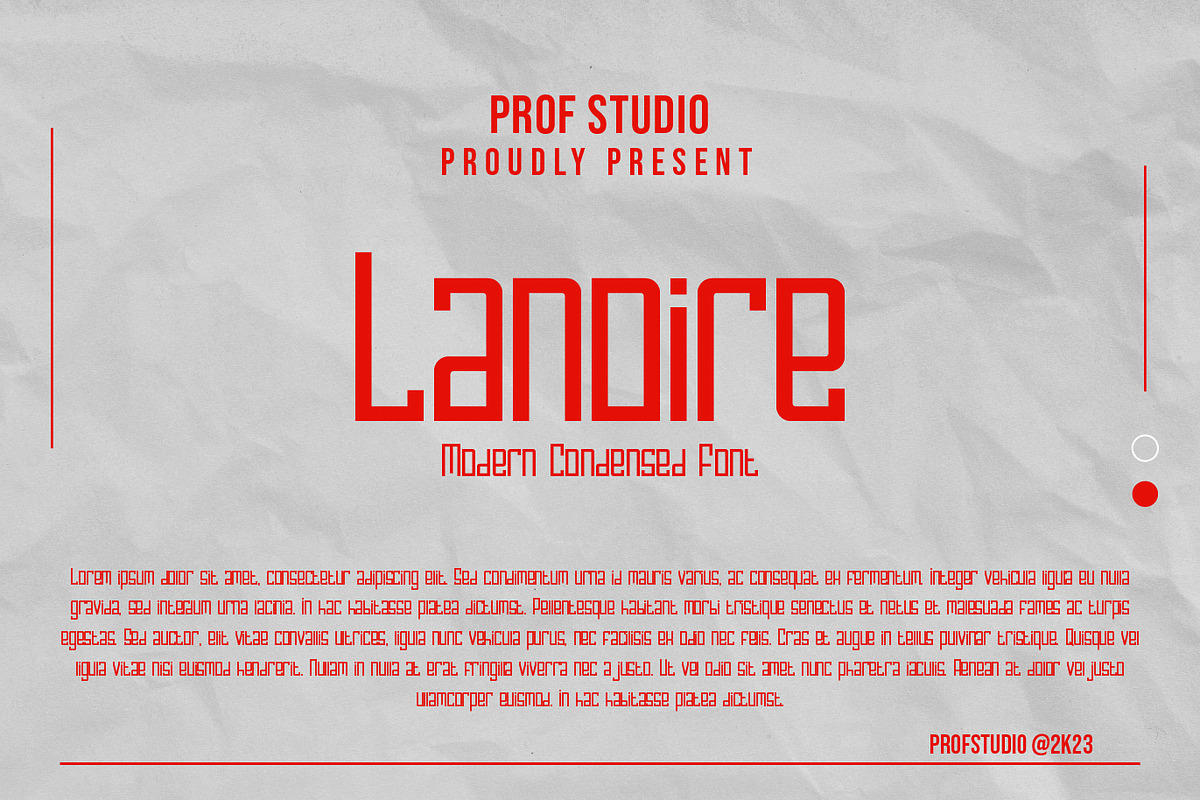 Lanoire - Thin Condensed Font, a Sans Serif Font by PROF STUDIO (Photo 1 of 4)
