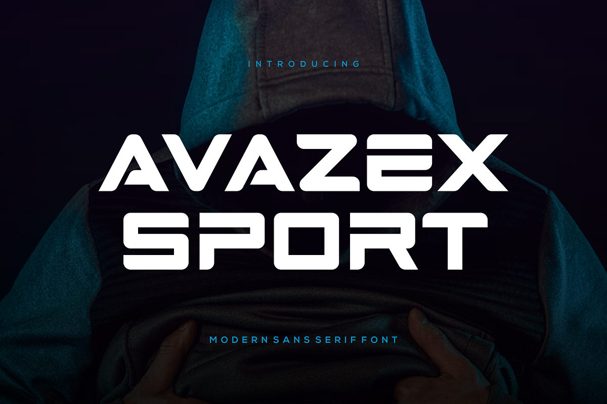 Avazex Sport - Font, a Sans Serif Font by artchiles_design (Photo 1 of 5)