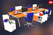 Office Furniture Interior Decoration, a Furniture 3D Model by multimedia4ds (Thumbnail 2 of 10)
