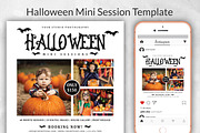Halloween mini session template, a Card Template by Designscozy (Thumbnail 1 of 2)