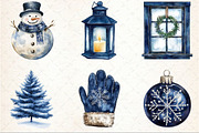 Navy Blue Winter Christmas Clipart, an Illustration by Rose Art (Thumbnail 3 of 4)