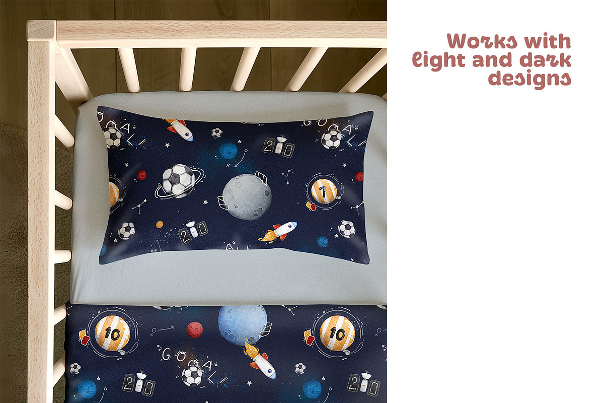 Realistic Crib Bedding Mockup, a Household Mockup by Brzozowska (Photo 4 of 8)