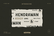 Hendrawan: A Rough Sans, a Sans Serif Font by Liszar Inzani (Thumbnail 1 of 6)