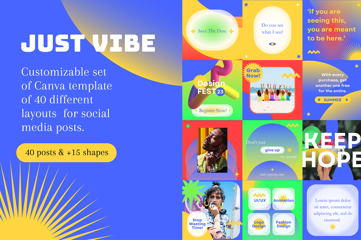 40 Creative Canva Post Layouts, a Social Media Template by Designs by Tan (Photo 1 of 8)