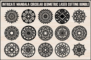 Circular Geometric Laser Cutting Bun, an Object Graphic by Creativeshirt
