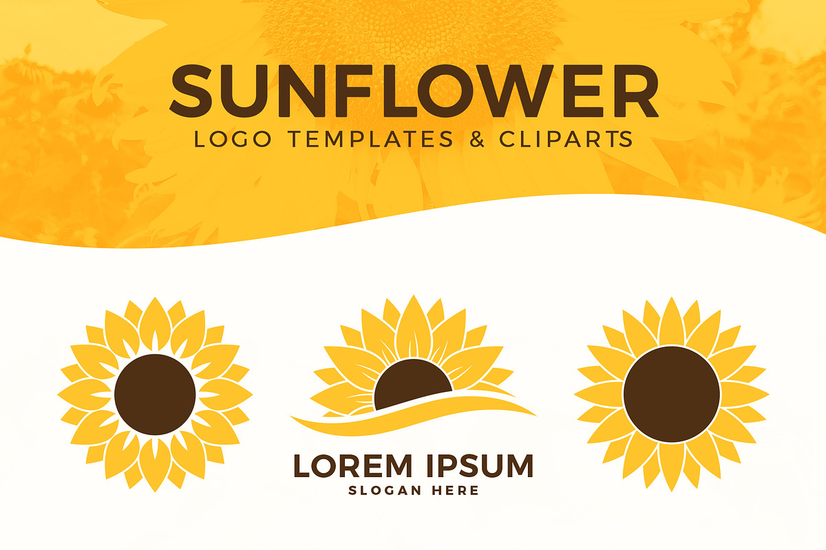 Sunflower Logo Templates & Cliparts, an Object Graphic by P.F. Creative Lab (Photo 1 of 7)