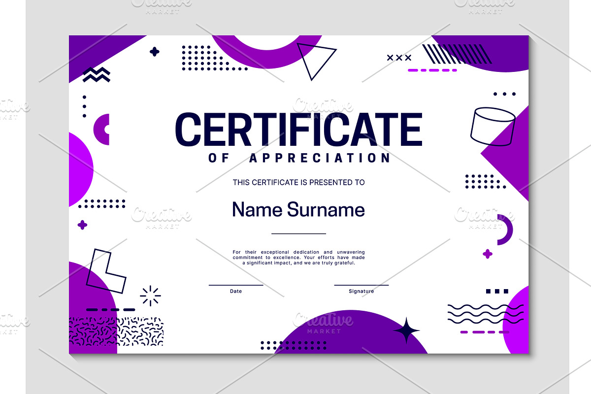 Diploma certificate template, a Decorative Illustration by Buch&Bee