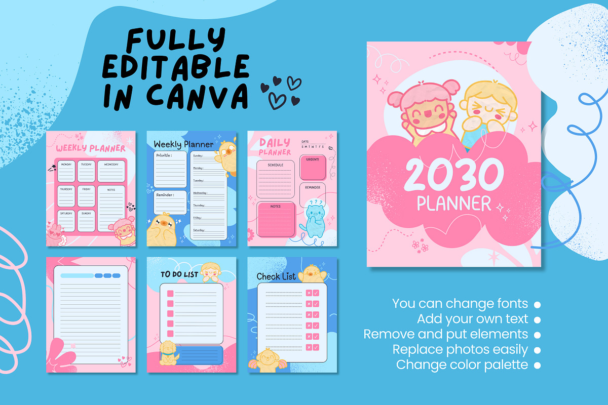 Canva Daily Planner Template, a Design Template by TemplateCastleStore (Photo 3 of 6)