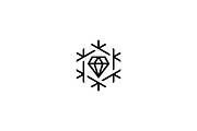 Minimalist Snowflake Diamond Logo, a Branding & Logo Template by Luxury Logos (Thumbnail 3 of 4)