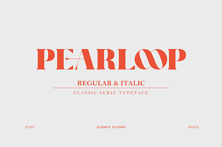 PEARLOOP a Classic Serif Typeface