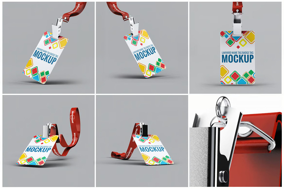 Lanyard Name Badge Tag Mock-up, an Advertising Mockup by Se٧enStudio (Photo 7 of 10)