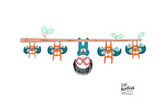 Little girl reading Collection 04, an Animal Illustration by Irene Loal (Thumbnail 2 of 7)