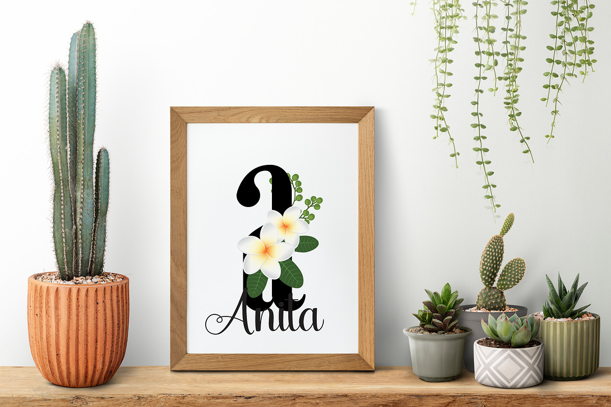 Plumeria Monogram Color Fonts, a Serif Font by Fox7 By Rattana (Photo 5 of 8)