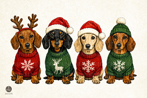 Cute Dog Christmas Shirt PNG Design, a Seasonal Illustration by Libby Wishes