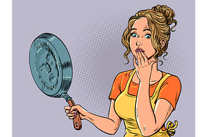Funny quarrel between spouses. Woman, a Person Illustration by rogistok
