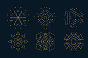 Linear Monogram Logo Design Template, an Outline Icon by Nuburu (Thumbnail 6 of 8)
