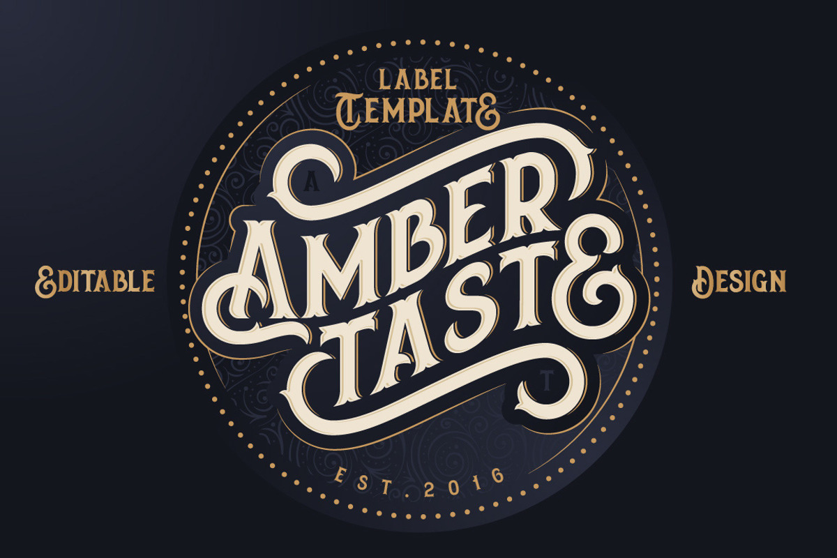 Amber Taste Font, Label, Mockup! preview 4