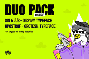 Gin & Jüs + Apostrof (Duo Font Pack)
