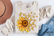 Sunflower Butterfly Sublimation PNG, a Graphic by Owlsome.Designs (Thumbnail 3 of 5)