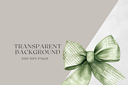 Watercolor Green Bows Clipart, a Decorative Illustration by ThaismotaCreativeCo (Thumbnail 5 of 5)