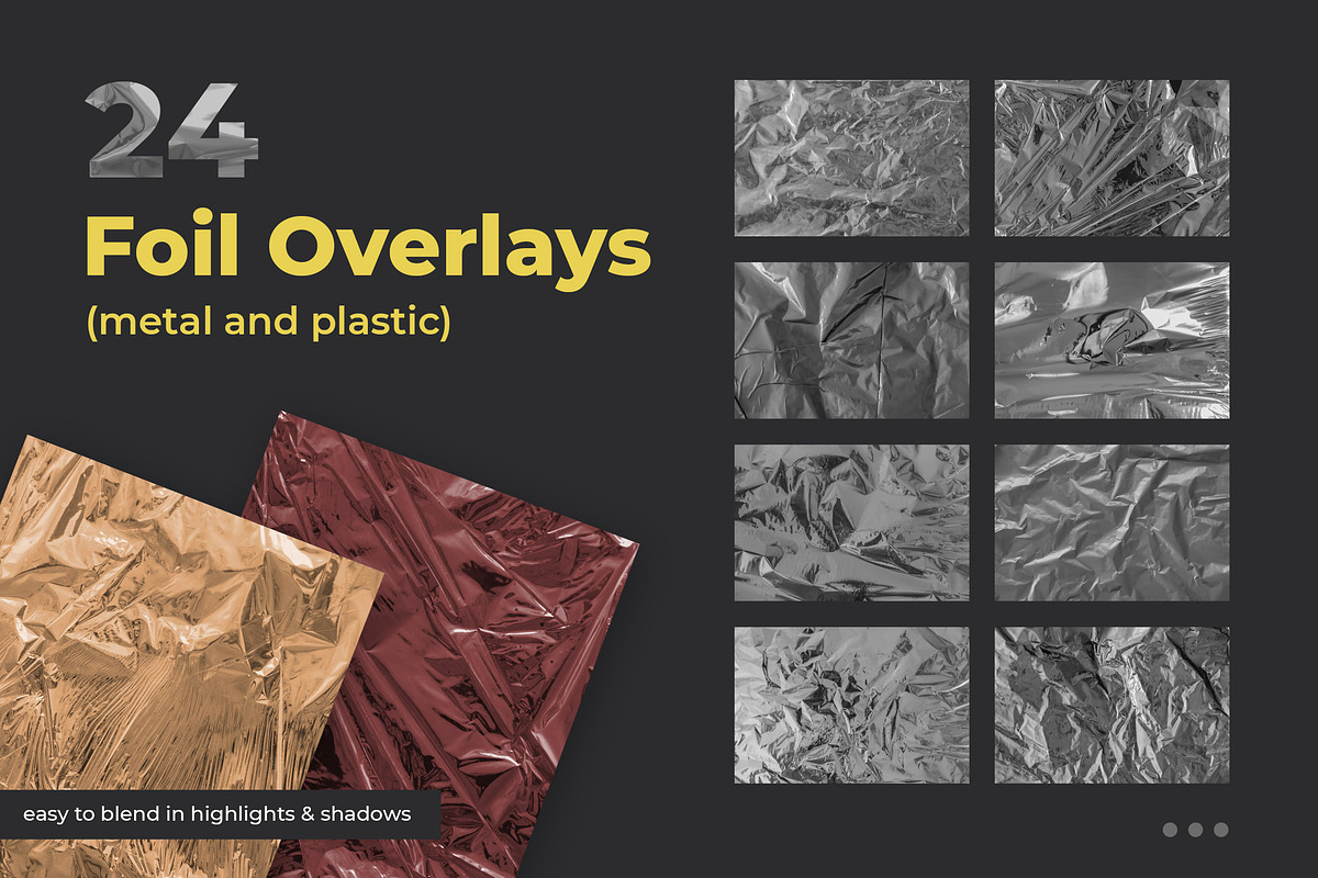 24 Foil Overlay Textures, a Texture Graphic by h3design (Photo 1 of 5)
