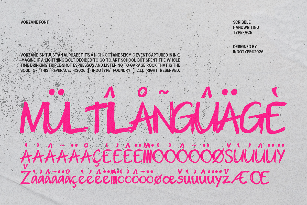 Vorzane - Scribble Handwriting Font, a Handwritten Font by Indotype Foundry (Photo 7 of 10)