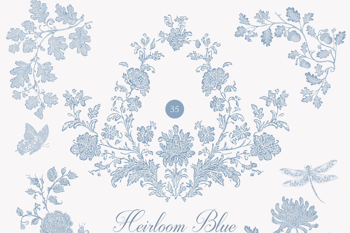 Vintage Floral Bundle, an Object Illustration by studioequinox (Photo 25 of 65)
