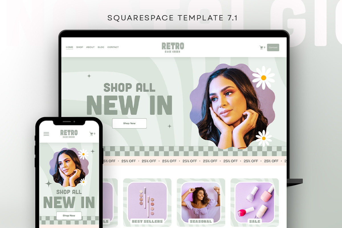 Sage Green Squarespace Template, a Squarespace Template by Template Twist Shop (Photo 1 of 10)