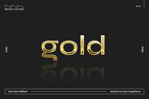 Gold Live Type & Vector Effect