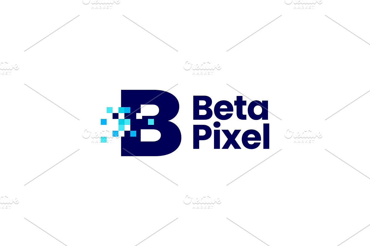 b letter pixel mark digital 8 bit, a Branding & Logo Template by VASTARD STUDIO