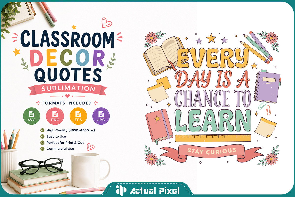 Classroom Decor Quotes Bundle, an Education Illustration by Actual Pixel (Photo 4 of 13)