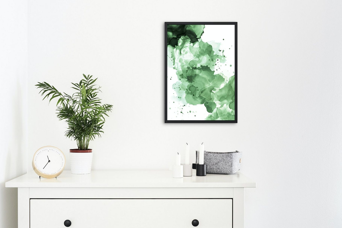 Green Alcohol Ink Textures, a Texture Graphic by Angela Roze (Photo 8 of 9)