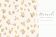 Muted Mustard Floral Seamless Patter, a Pattern Graphic by Pati Charm Studio (Thumbnail 5 of 7)