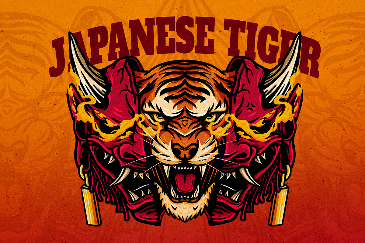 Japanese Tiger Mask Illustration, an Illustration by PunyPundy (Photo 1 of 3)
